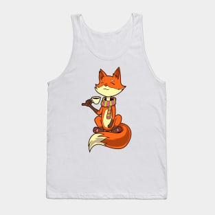 Fox drinking coffee - coffee drinker Tank Top